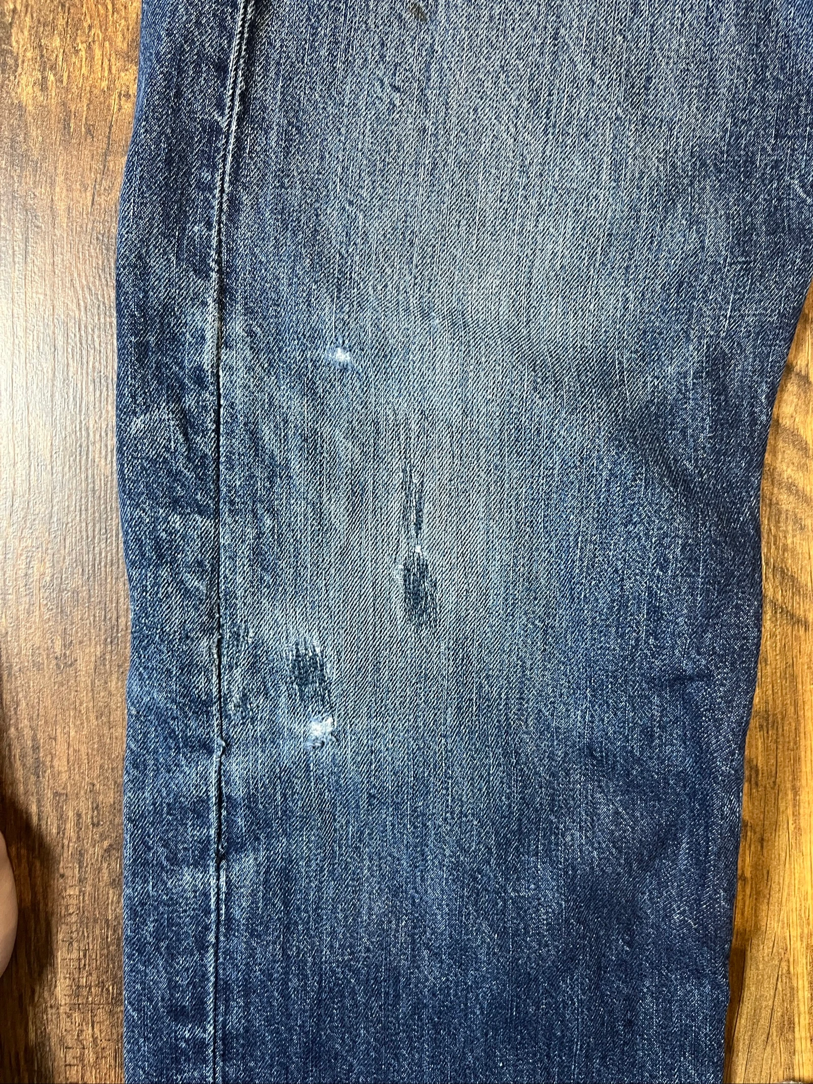 501 blauwe medium rechte snit lichtgevende natuurlijke spijkerbroek - Levi's Strauss & Co - maat 34/30 - goede staat – photo 7